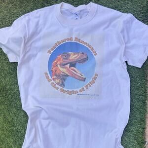 Fruit of the loom Y2K white dinosaur tee